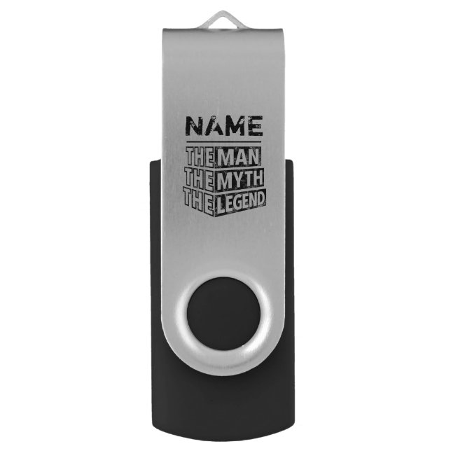 Personalized Name The Man The Myth The Legend Flash Drive (Front Vertical)
