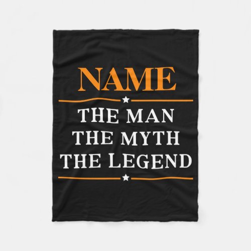Personalized Name The Man The Myth The Legend Fleece Blanket