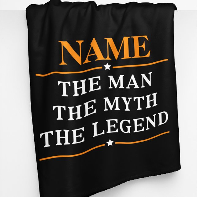 Personalized Name The Man The Myth The Legend Fleece Blanket (Creator Uploaded)