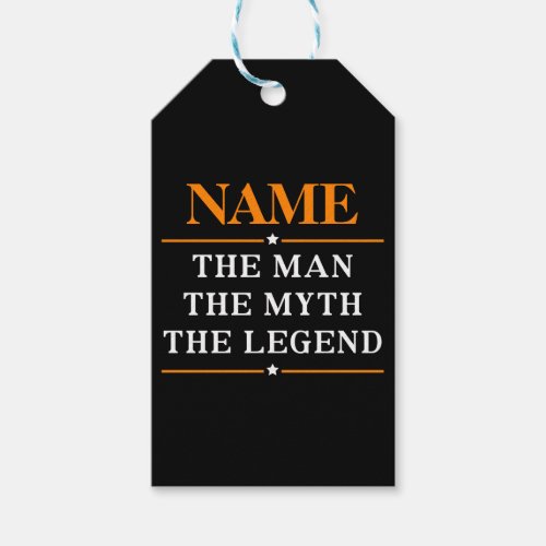 Personalized Name The Man The Myth The Legend Gift Tags