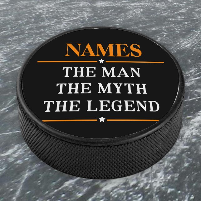 Personalized Name The Man The Myth The Legend Hockey Puck (Creator Uploaded)