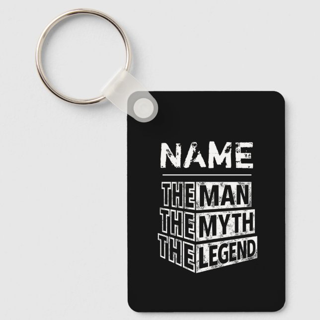 Personalized Name The Man The Myth The Legend Keychain (Front)