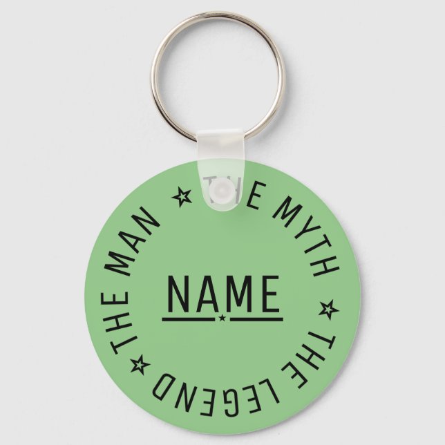 Personalized Name The Man The Myth The Legend Keychain (Front)