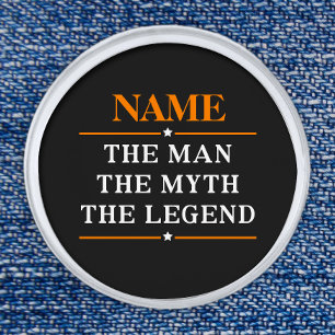 Personalized Name The Man The Myth The Legend Lapel Pin