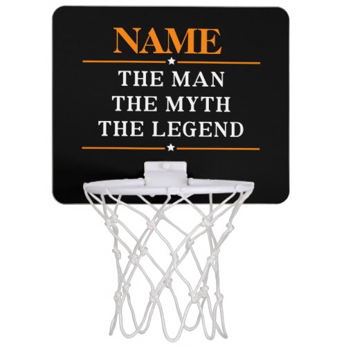 Personalized Name The Man The Myth The Legend Mini Basketball Hoop