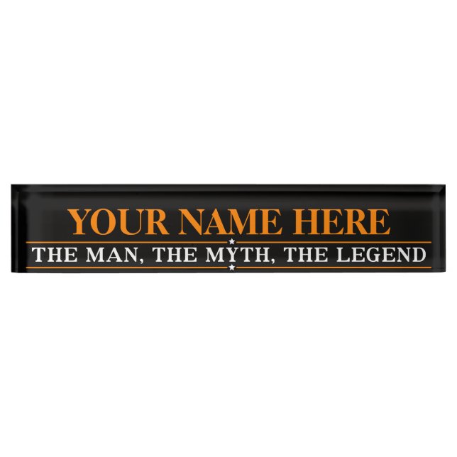 Personalized Name The Man The Myth The Legend Name Plate (Front)