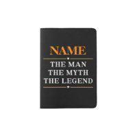 Personalized Name The Man The Myth The Legend Passport Holder