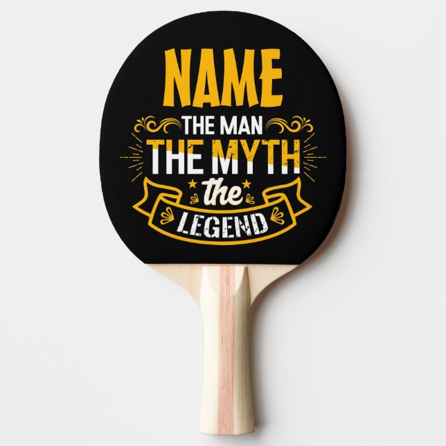 Personalized Name The Man The Myth The Legend Ping Pong Paddle (Front)