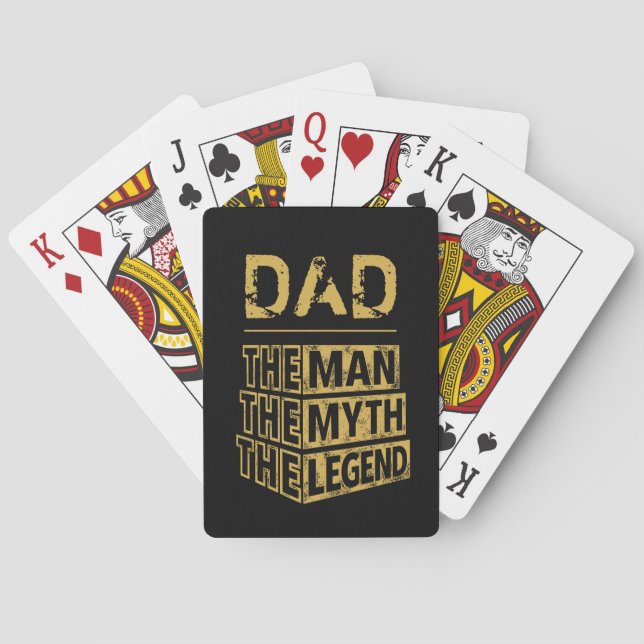 Personalized Name The Man The Myth The Legend Poker Cards (Back)