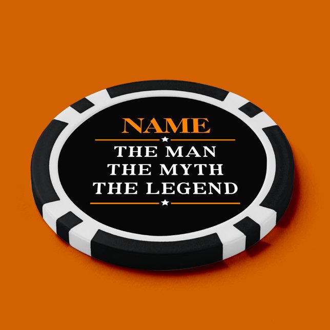 Personalized Name The Man The Myth The Legend Poker Chips (Creator Uploaded)