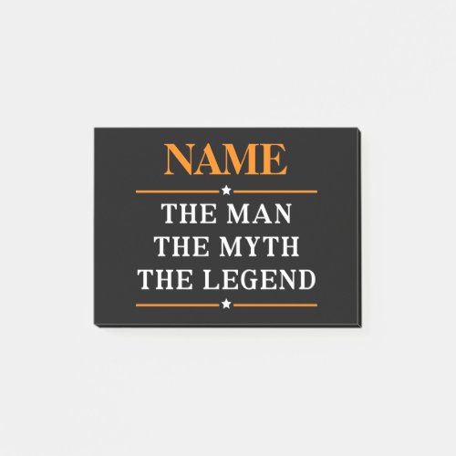 Personalized Name The Man The Myth The Legend Post_it Notes