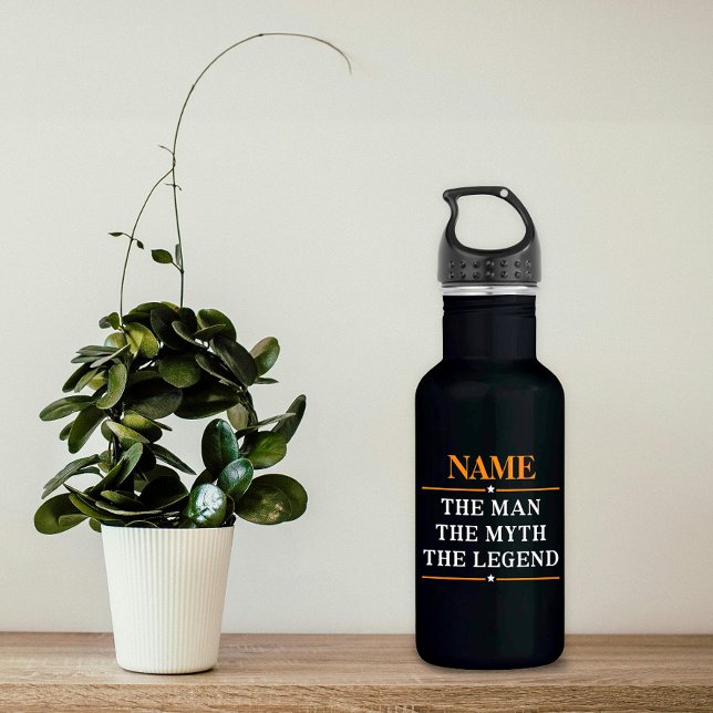 Personalized Name The Man The Myth The Legend Stainless Steel Water Bottle (Creator Uploaded)
