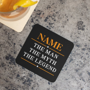 Personalized Name The Man The Myth The Legend Stone Coaster
