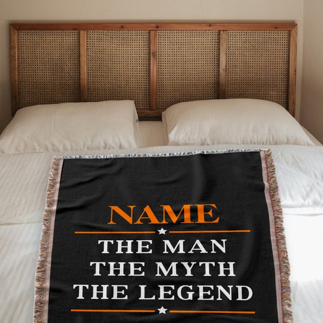 Personalized Name The Man The Myth The Legend Throw Blanket (Creator Uploaded)
