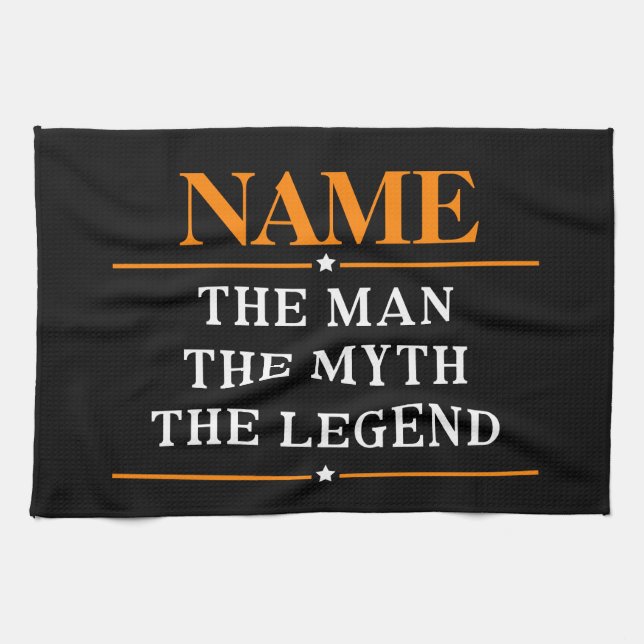 Personalized Name The Man The Myth The Legend Towel (Horizontal)
