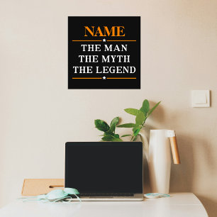 Personalized Name The Man The Myth The Legend Wall Decal