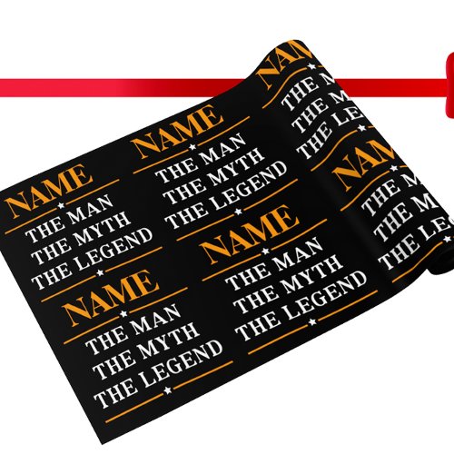 Personalized Name The Man The Myth The Legend Wrapping Paper