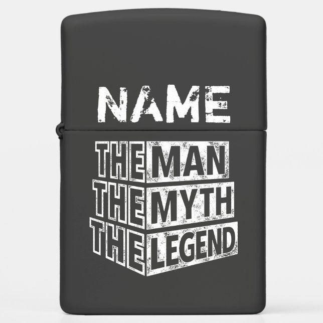 Personalized Name The Man The Myth The Legend  Zippo Lighter (Front)