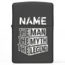 Personalized Name The Man The Myth The Legend  Zippo Lighter
