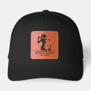 Personalized Name The Woman The Myth The Legend Leather Patch Hat