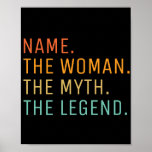 Personalized Name The Woman The Myth The Legend  Poster<br><div class="desc">Personalized  Name The Woman The Myth The Legend Poster 
Gift For Wife,  Mother,  Sister,  Uncle,  Grandma,  Teacher</div>