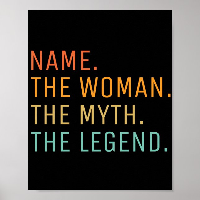 Personalized Name The Woman The Myth The Legend  Poster (Front)