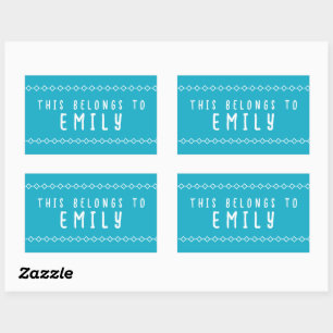 Personalized Name This Belongs to Stickers