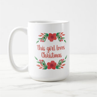 Personalized Name This Girl Loves Christmas Mug