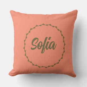 personalized name throw pillow