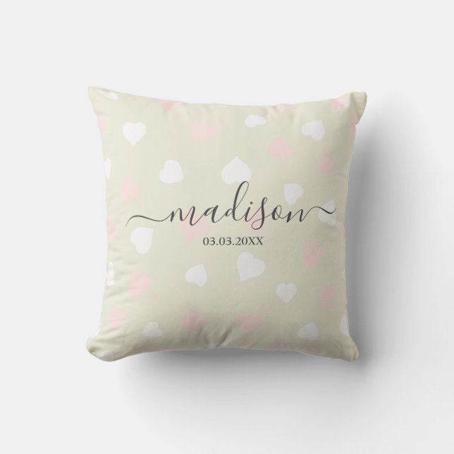 personalized name throw pillow (Front)