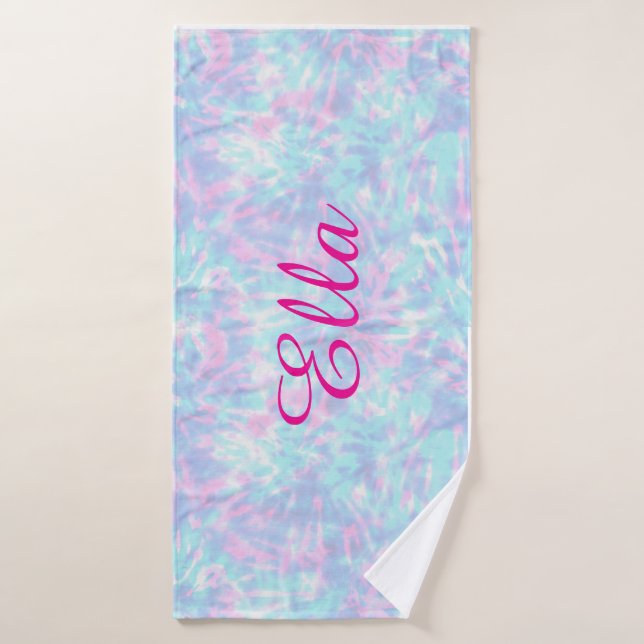 Personalized name Tie & Die  Bath Towel (Bath Towel)