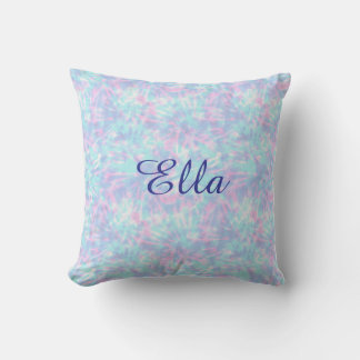 Personalized name Tie & Die Throw Pillow