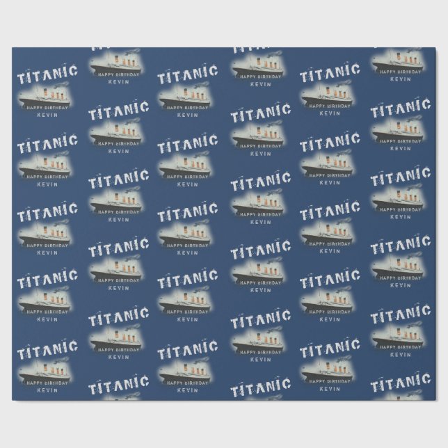 Personalized Name Titanic Wrapping Paper (Seam)