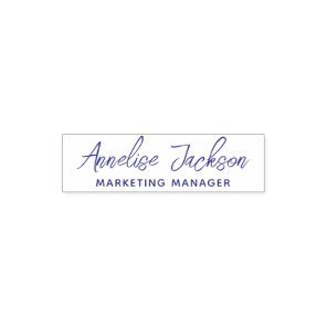 Personalized name title signature script  pocket stamp