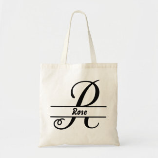 personalized name tote bag, custom letter R gift Bag