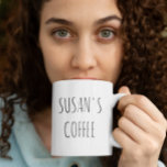 Personalized name Trendy Skinny Font Coffee Mug<br><div class="desc">This design may be personalized by choosing the Edit Design option. You may also transfer onto other items. Contact me at colorflowcreations@gmail.com or use the chat option at the top of the page if you wish to have this design on another product or need assistance with this design. See more...</div>