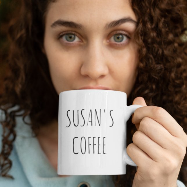 Personalized name Trendy Skinny Font Coffee Mug (Creator Uploaded)