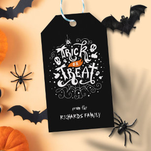 Personalized Name Trick or Treat Halloween Gift Tags