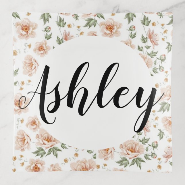 personalized name trinket tray (Front)
