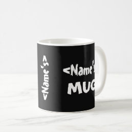 Personalized Name Trio Black White Coffee Mug