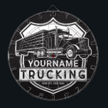 Personalized NAME Trucking Big Rig Semi Trucker   Dart Board<br><div class="desc">Personalized NAME Trucker Big Rig Semi Truck Trucking Company Design - Customize with your Name and Custom Text!</div>