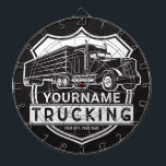 Personalized NAME Trucking Big Rig Semi Trucker   Dart Board<br><div class="desc">Personalized NAME Trucker Big Rig Semi Truck Trucking Company Design - Customize with your Name and Custom Text!</div>