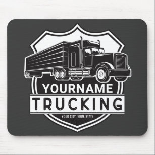 Personalized NAME Trucking Big Rig Semi Trucker  Mouse Pad