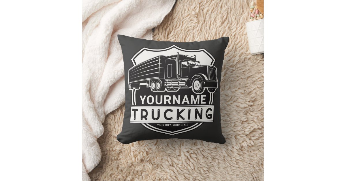 Personalized Trucker Big Rig Semi Truck Trucking Seat Cushion