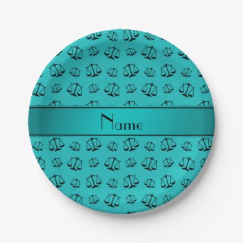 Personalized Name Turquoise Justice Scales Paper Plates by Brothergravydesigns at Zazzle