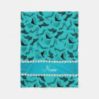 Personalized name turquoise women's shoes pattern