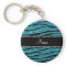 Personalized name turquoise zebra stripes