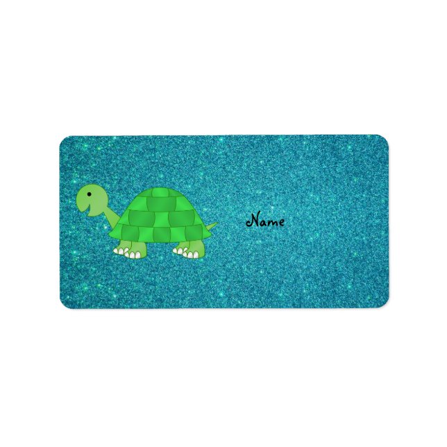Personalized name turtle label (Front)