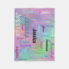 Personalized Name Typography Bright Mermaid Scales