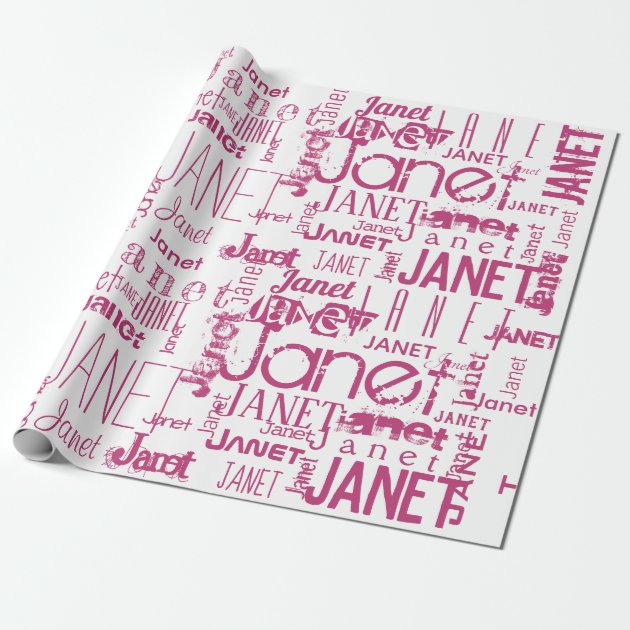 typography wrapping paper